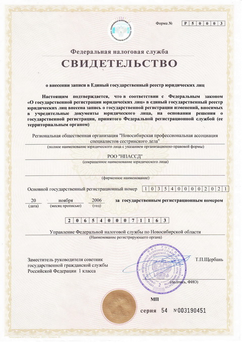 Svideteltvo o gos registratcii